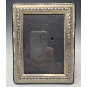 6 1/2" X 4 7/8" Vintage 20th C. Silver Toned Metal Picture Photo Frame Decor
